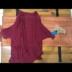 Lightweight maroon cardigan